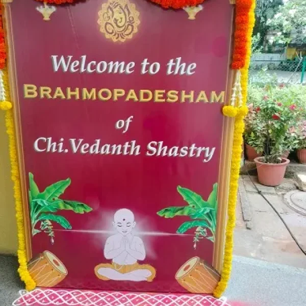 Upanayana decoration at Dharmasthala Manjunatha kalyana maantapa