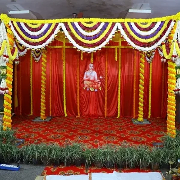 Upanayana decoration at Ragigudda Kalyana Mantap