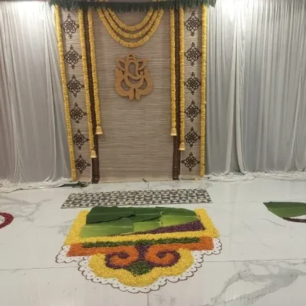 upanayana decoration at sattva misty charm apartment