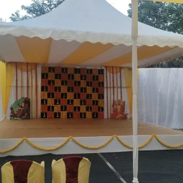upanayana decoration conducted at playground