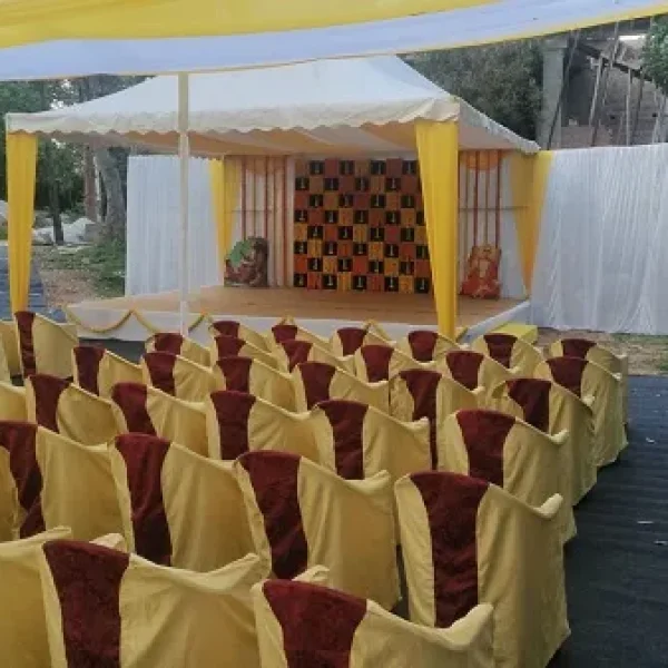 upanayana decoration conducted at playground