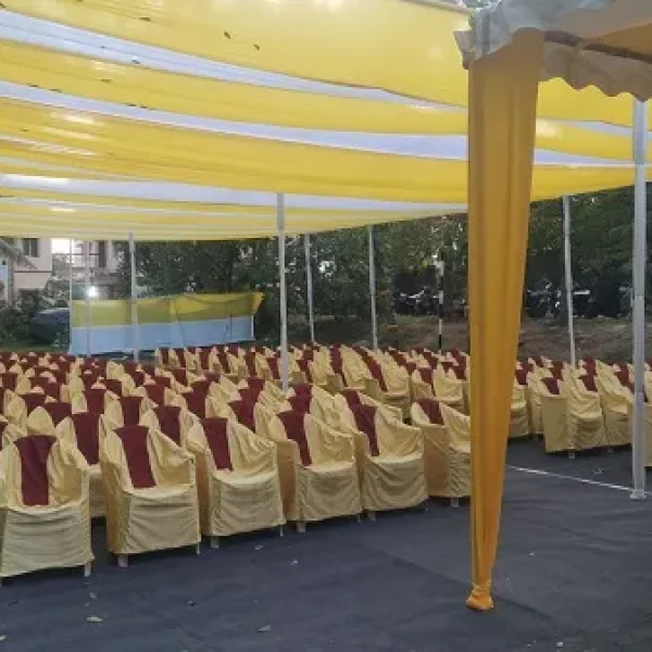 upanayana decoration conducted at playground