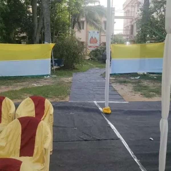 upanayana decoration conducted at playground